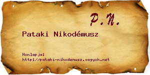 Pataki Nikodémusz névjegykártya